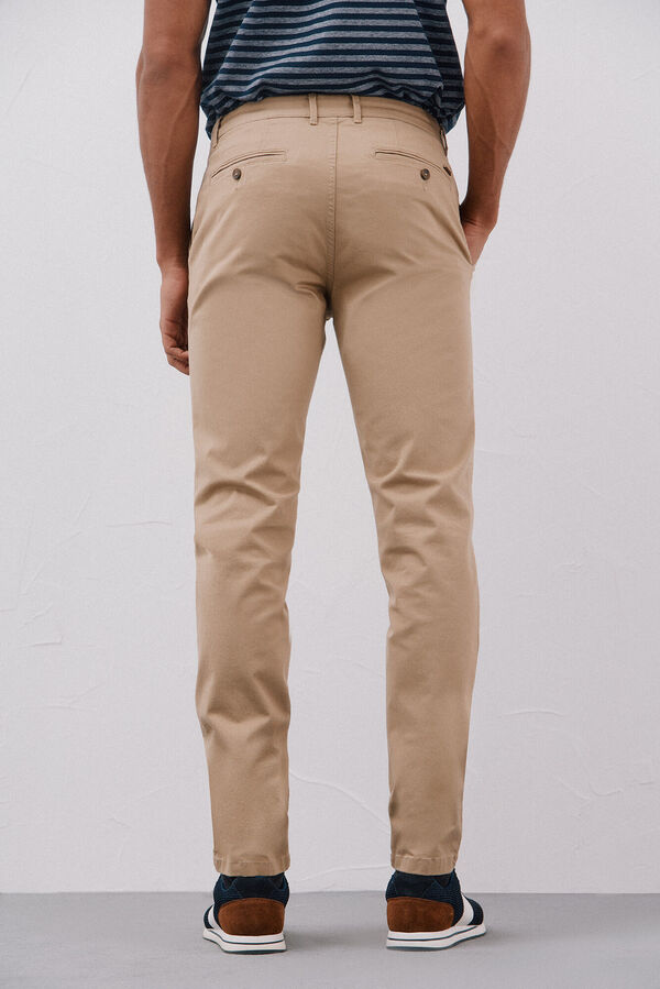 Cortefiel Pantal&oacute;n chino ligero slim fit Beige
