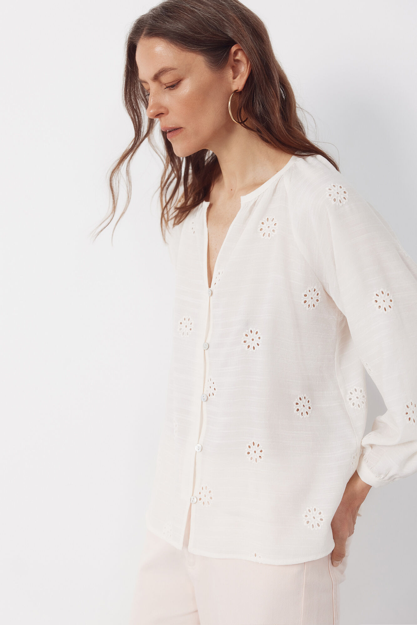 Cortefiel Blusa con bordados