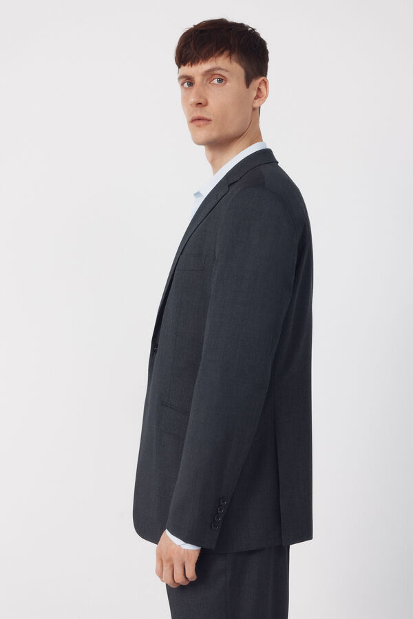 Cortefiel Americana traje lisa coolmax&reg; Gris oscuro