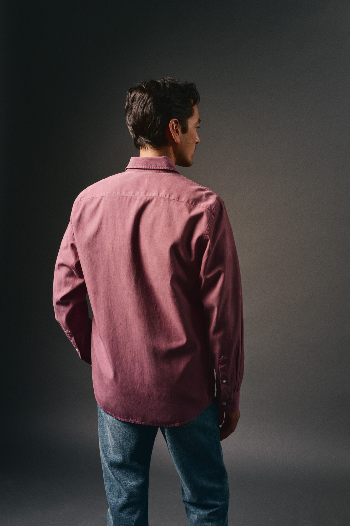 OOTO Camisa twill liso tencel algod&oacute;n