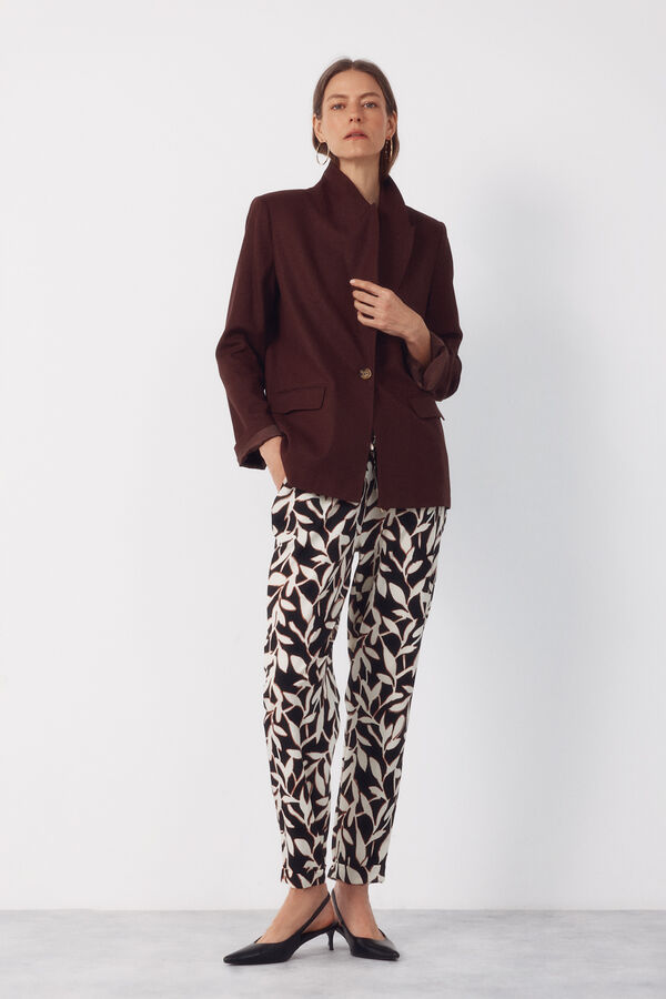Cortefiel Pantal&oacute;n fluido con textura Multicolor