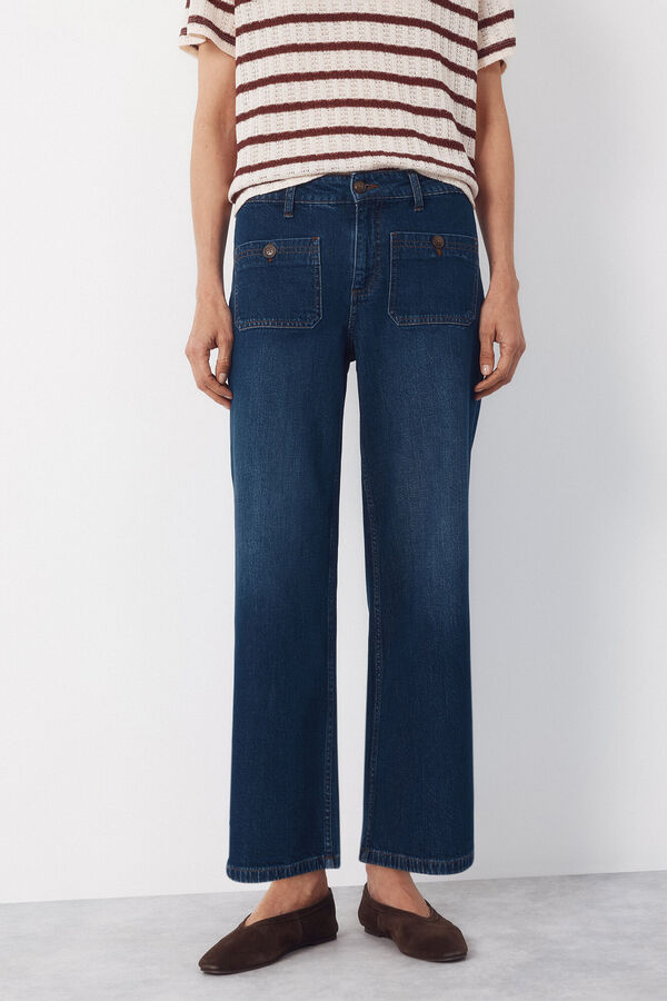 Cortefiel Jeans marine con bolsillos Azul