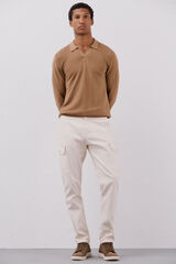 Cortefiel Pantal&oacute;n cargo ligero Marfil