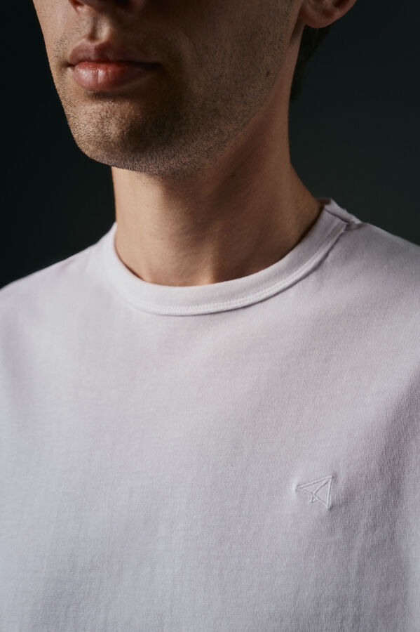 OOTO Camiseta b&aacute;sica con bordado avi&oacute;n Blanco