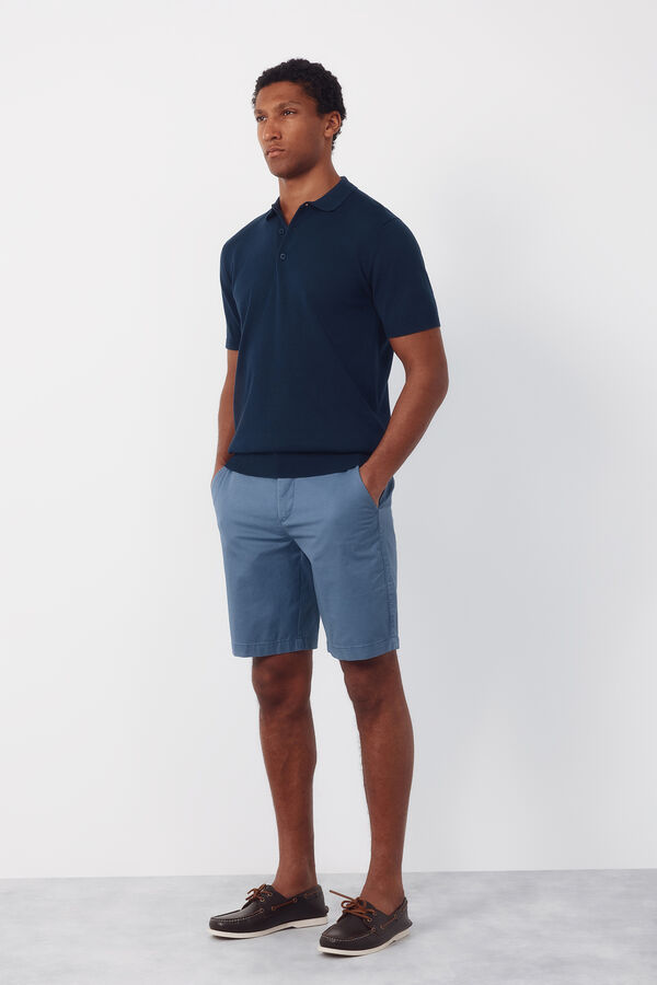 Cortefiel Jersey polo b&aacute;sico manga corta Azul marino