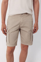 Cortefiel Bermuda cargo Beige