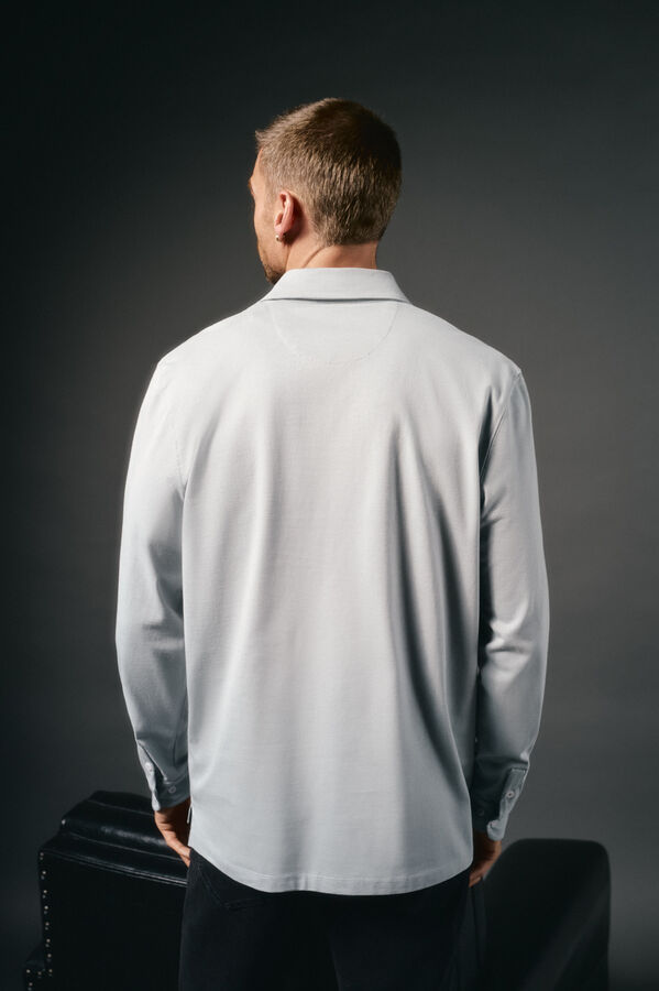 OOTO Polo manga larga Gris