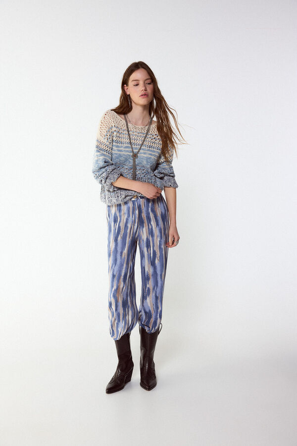 Slowlove Su&eacute;ter de punto con efecto degradado Azul