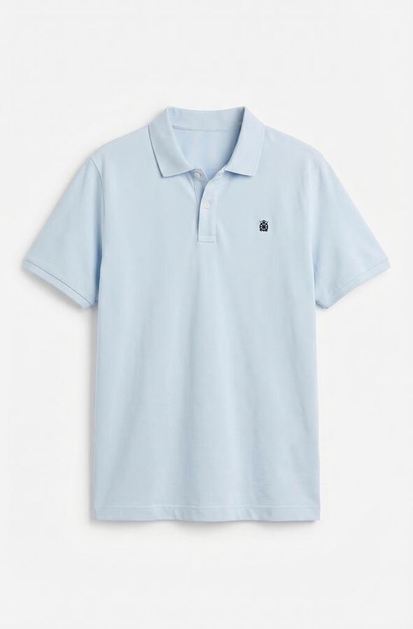 Cortefiel Polo b&aacute;sico piqu&eacute; Azul