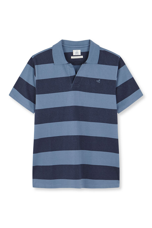 OOTO Polo lavado de rayas Azul