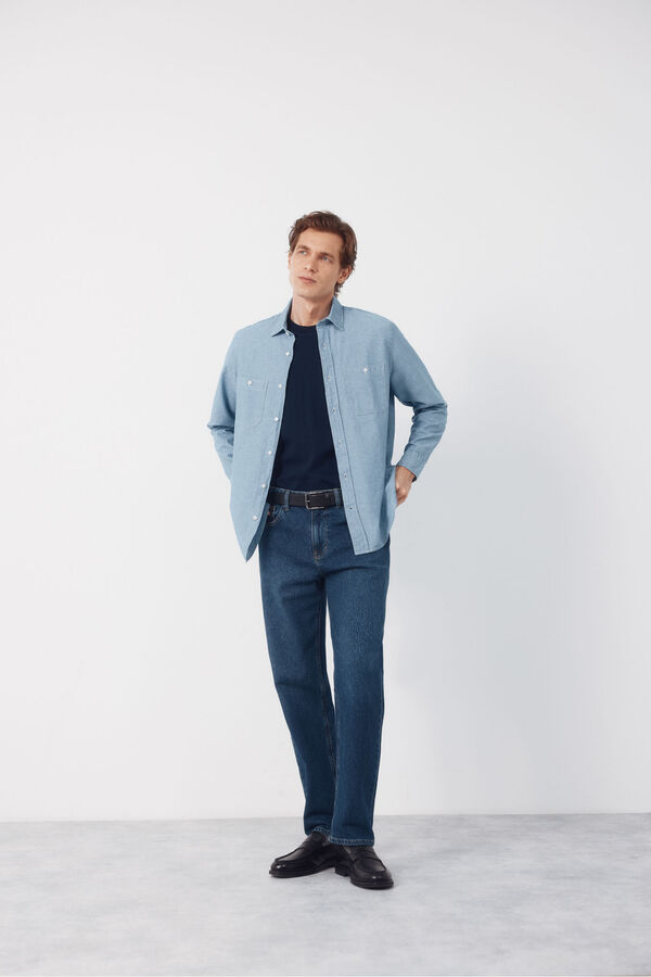 Cortefiel Pantal&oacute;n vaquero straight fit Azul