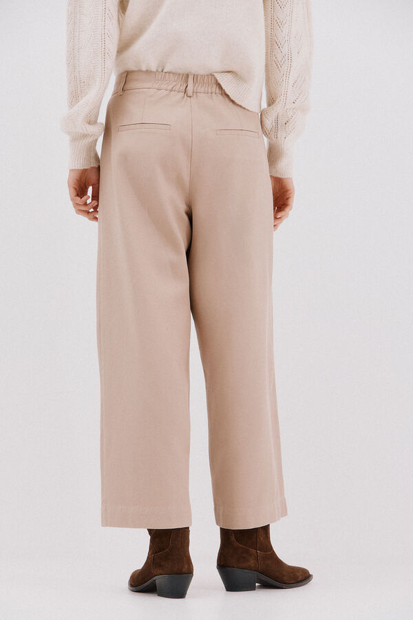 Cortefiel Pantal&oacute;n de sarga lavada Beige