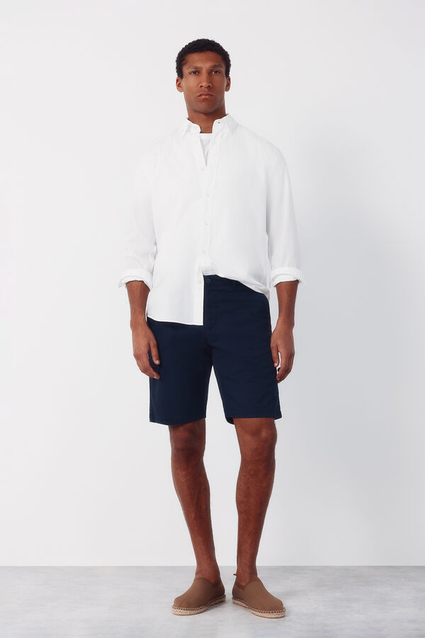 Cortefiel Bermuda chino Azul marino