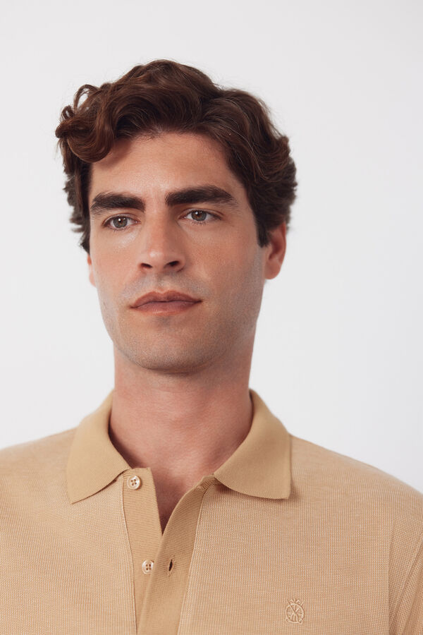 Cortefiel Polo textura Beige