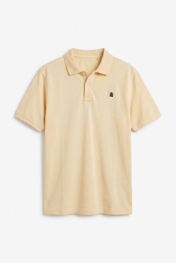 Cortefiel Polo b&aacute;sico piqu&eacute; Amarillo