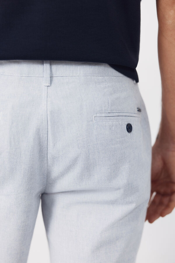 Cortefiel Bermuda tejido oxford Azul