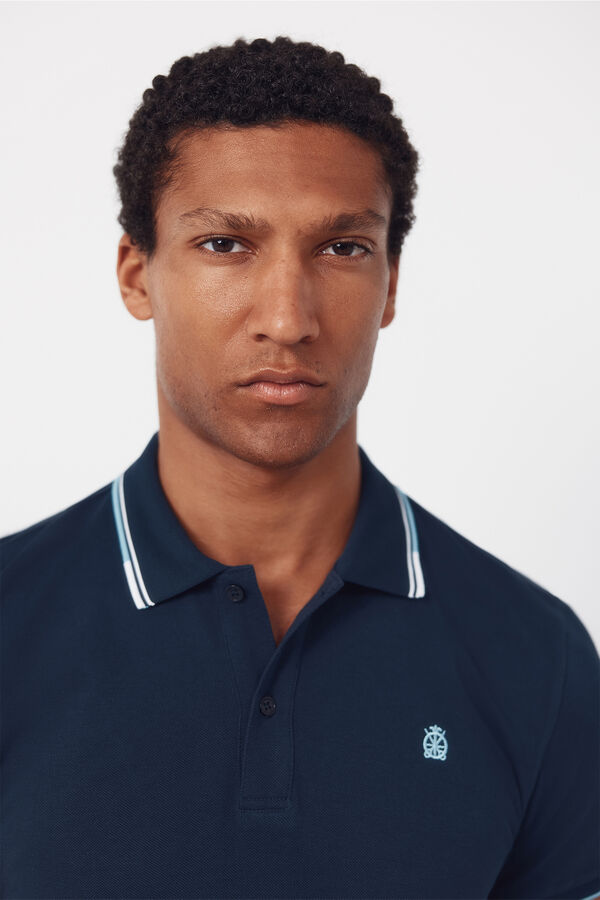 Cortefiel Polo con tips Azul marino