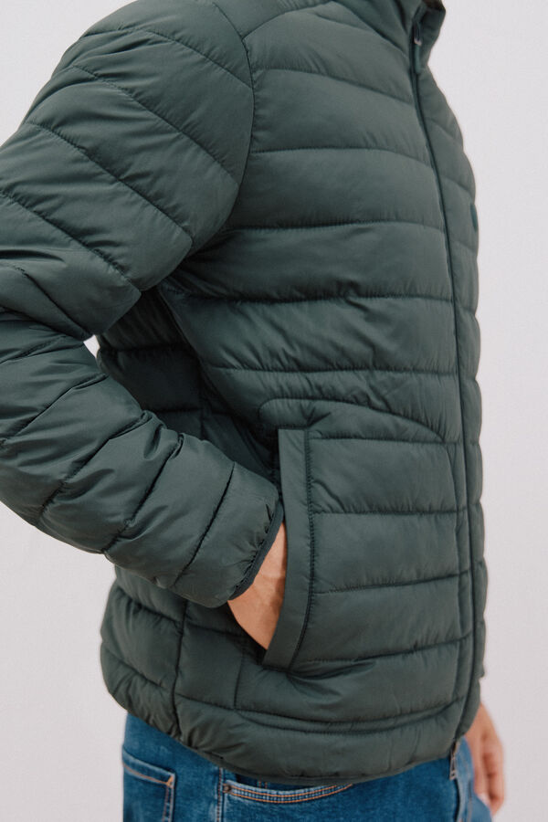 Cortefiel Chamarra acolchada ultralight Verde oscuro