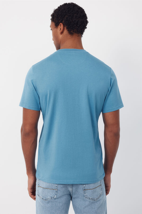 Cortefiel Camiseta bordado Azul