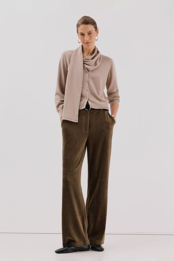 Cortefiel Chamarra con bufanda Beige