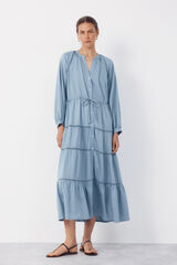 Cortefiel Vestido estampado Azul