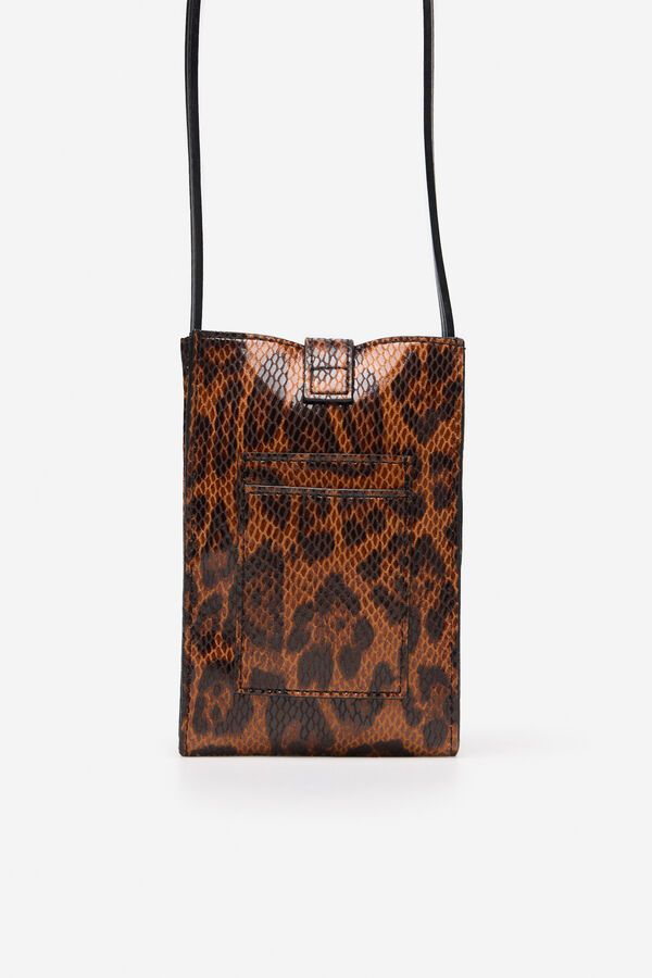 Cortefiel Funda para celular estampado leopardo Estampado marr&oacute;n