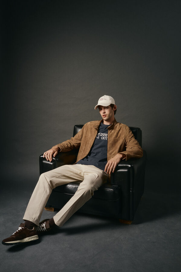 OOTO Camiseta gr&aacute;fica lavada Azul marino