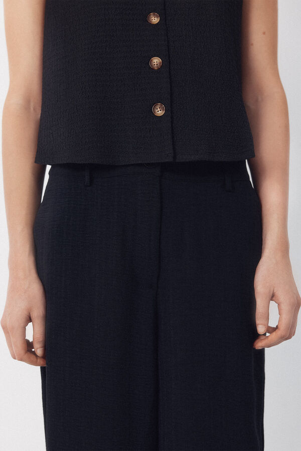 Cortefiel Pantal&oacute;n con textura Negro