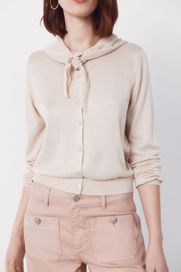 Cortefiel C&aacute;rdigan de tejido Beige