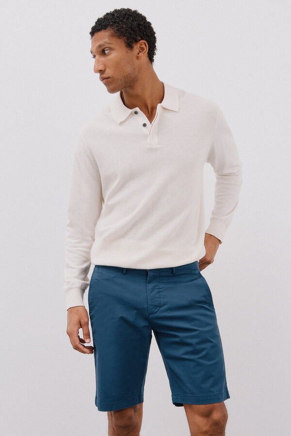 Cortefiel Bermudas chino Azul