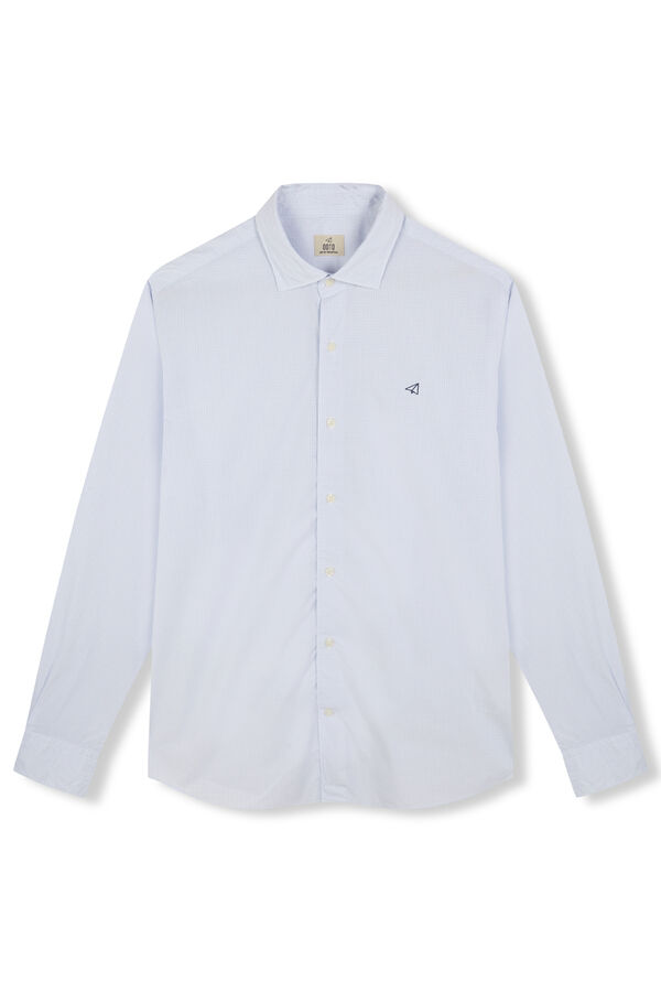 OOTO Camisa cuadros popel&iacute;n Azul