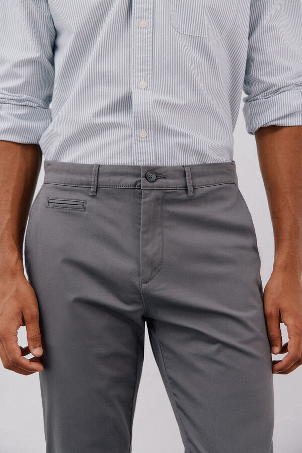 Cortefiel Pantal&oacute;n chino ligero slim fit Gris