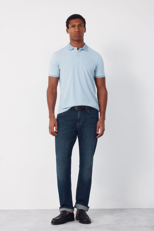 Cortefiel Polo piqu&eacute; Azul