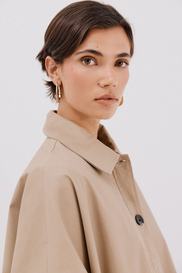 Cortefiel Capa de gabardina Beige
