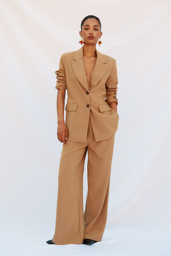 Cortefiel Pantal&oacute;n de pinzas Beige