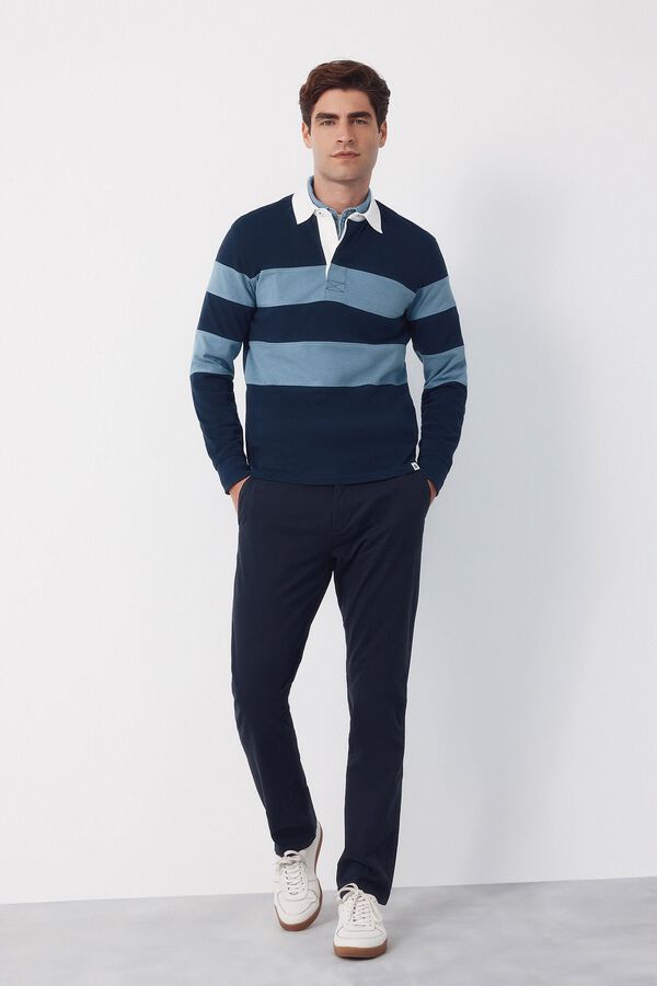 Cortefiel Polo rugby Azul marino