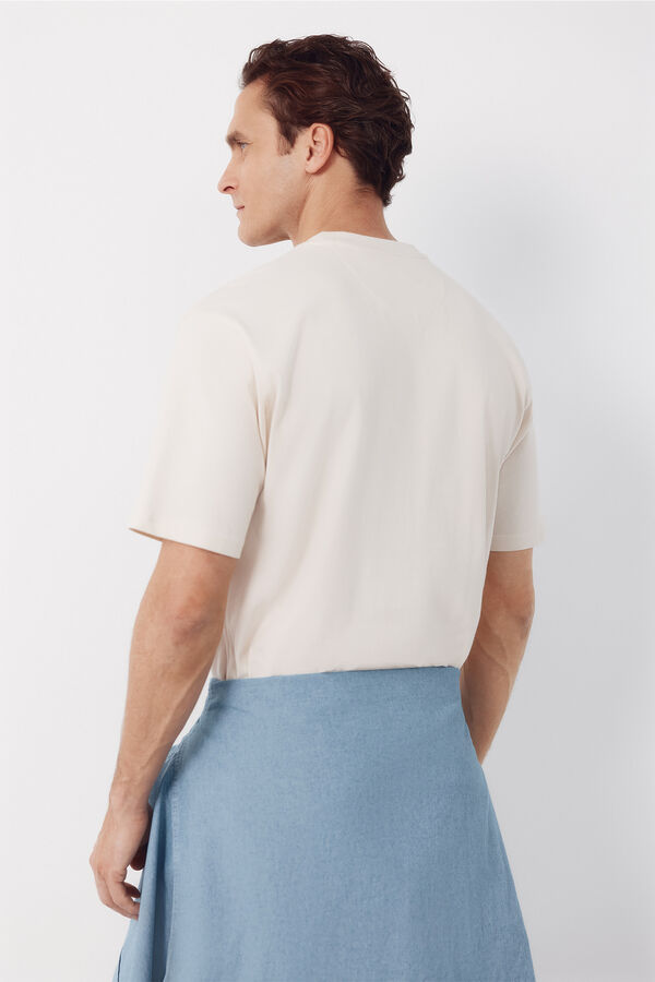 Cortefiel Camiseta b&aacute;sica Beige