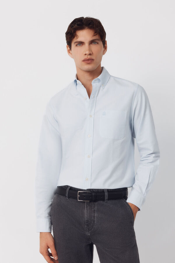 Cortefiel Camisa oxford raya candela Azul