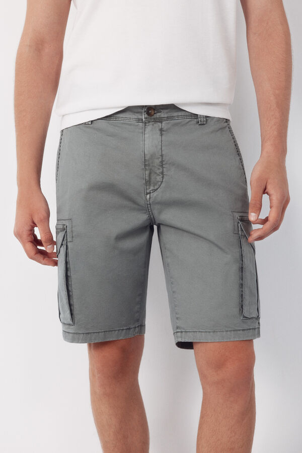 Cortefiel Bermuda cargo Kaki