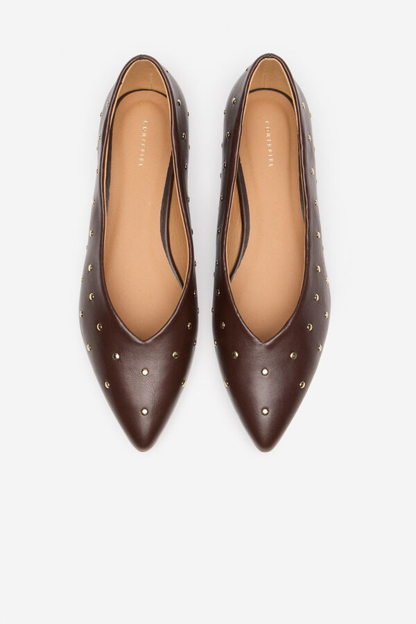 Cortefiel Zapatillas de piel Arena