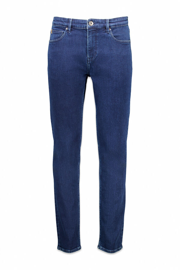 Cortefiel Pantal&oacute;n de mezclilla slim fit Azul marino