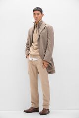 Cortefiel Pantal&oacute;n 5 bolsillos color regular fit Beige