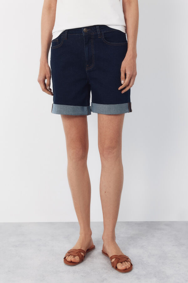 Cortefiel Shorts de mezclilla Azul