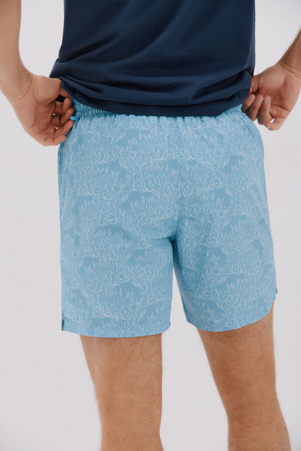 Cortefiel Ba&ntilde;ador estampado algas Azul marino