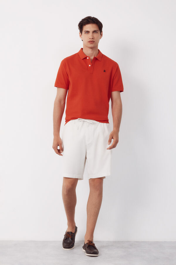Cortefiel Polo b&aacute;sico piqu&eacute; Coral