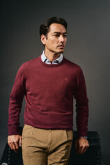 OOTO Jersey cuello redondo algod&oacute;n Granate