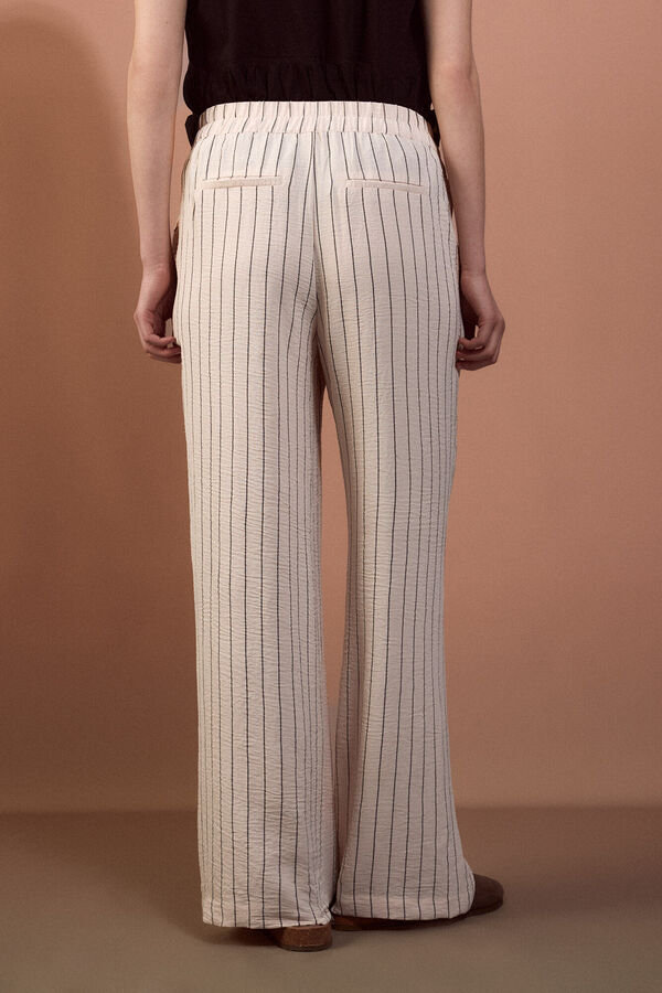 Slowlove Pantal&oacute;n de pata ancha Estampado blanco