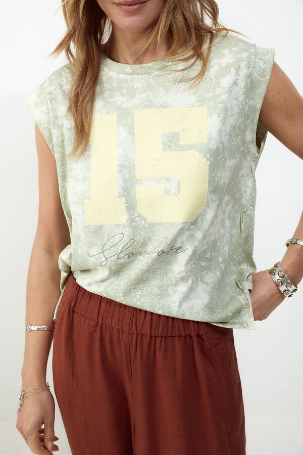 Slowlove Camiseta estampado oversize Azul