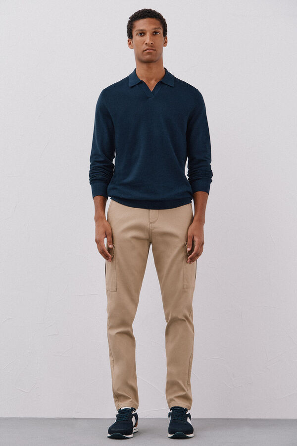 Cortefiel Pantal&oacute;n cargo ligero Beige