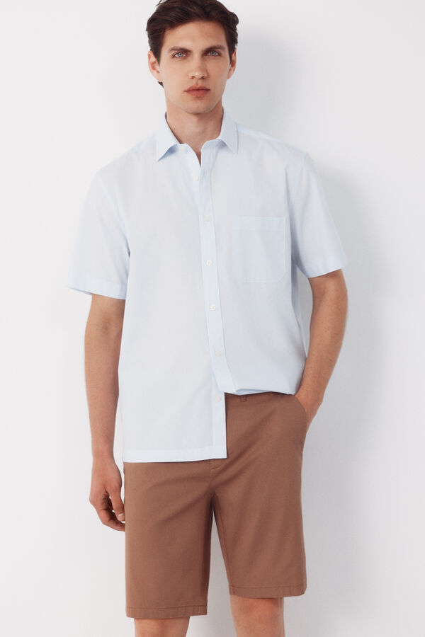 Cortefiel Bermuda chino estampada Camel